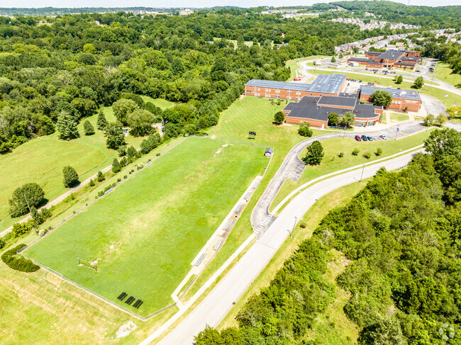 The aerial view of Thurgood Marshall Middle School.