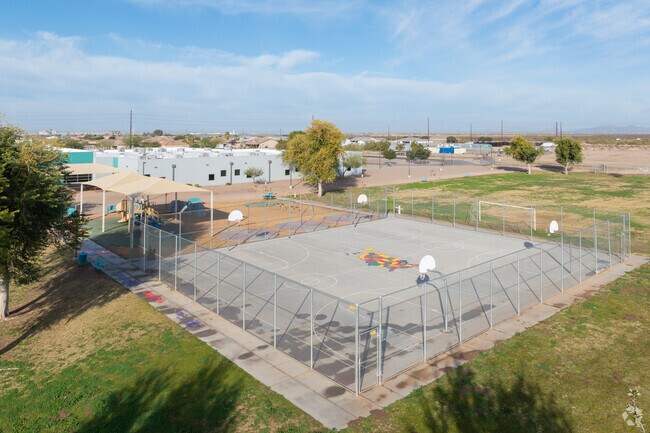 Students of Ranch Elementary School in San Tan Valley has access to multiple basketball courts.