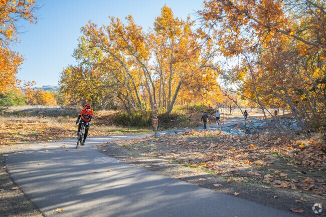 Sycamore Grove Regional Park has paved trails as well as dirt throughout the park.