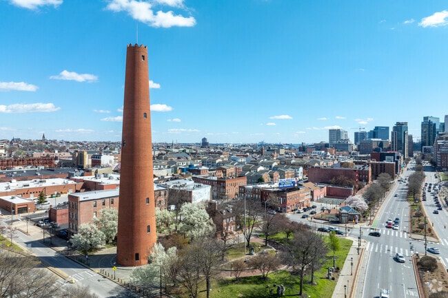 200 feet tall, the Phoenix Shot Tower is located in Jonestown.