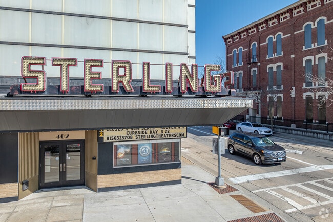 The historic Sterling Theater was originally built in 1924 for vaudeville and stage acts.