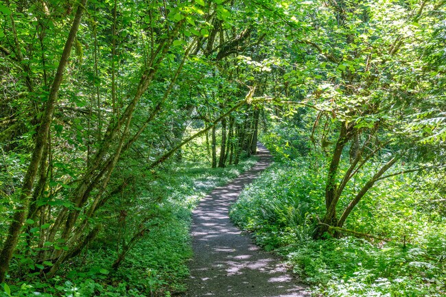 Enjoy the beautiful trails and greenery found throughout the Markham neighborhood.