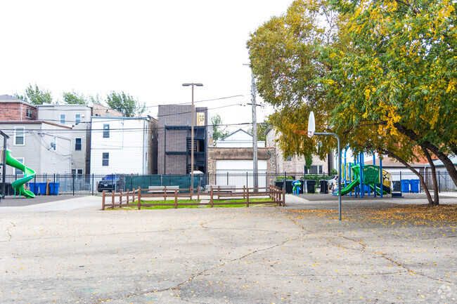 Haines Elementary School has a large play area for students.