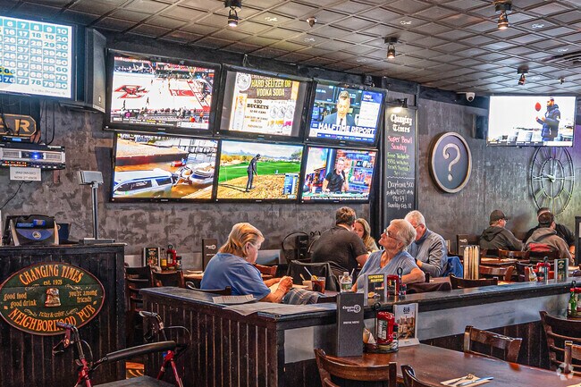 Changing Times Pub in Farmingdale attracts patrons from college age to seniors citizens.