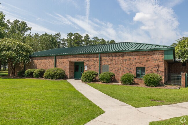 A. J. Lewis Greenview Elementary School in Columbia has beautiful brick classroom buildings.