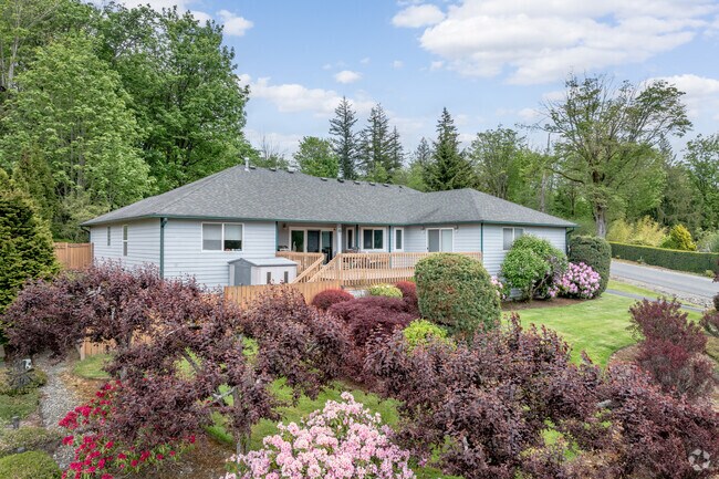 Rambler homes with well manicured gardens can be found in Big Lake.