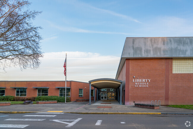 Street view of Liberty Middle School.
