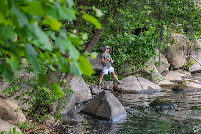 Have some fishing fun on the river bank in Congaree Vista.