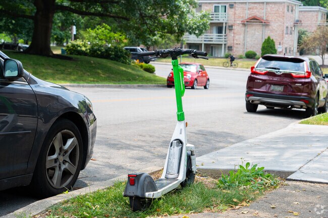 Throughout the neighborhood, you can rent a scooter to travel throughout the neighborhood.