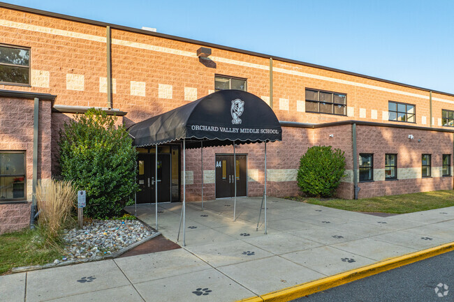 Life long learners pass through the doors of Orchard Valley Middle School.