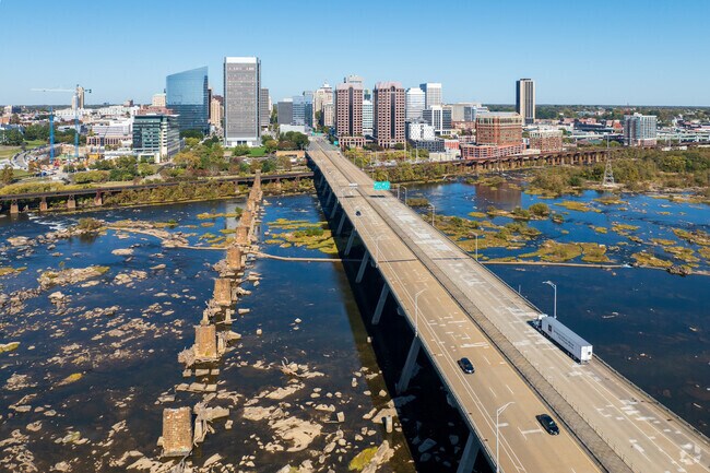 Downtown Richmond is conveniently located just a few minutes from Broad Rock.