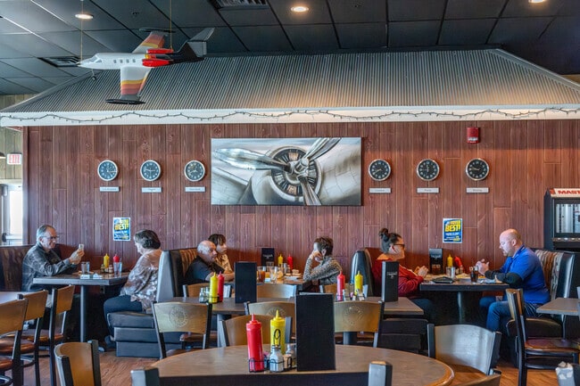 Hangar 54 is a local favorite restaurant of the Airport neighborhood.