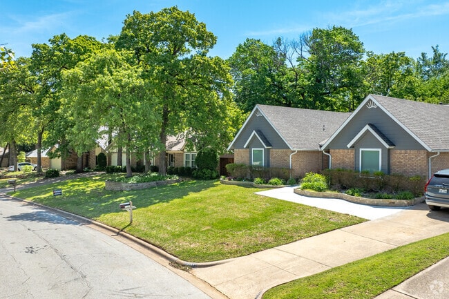 Grapevine has a mix of traditional and brick-style homes throughout the neighborhood.