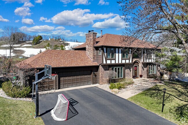 Charming homes with tudor-inspired design can be found in West Bloomington.