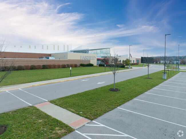 Fairfield Freshman School building entrance.