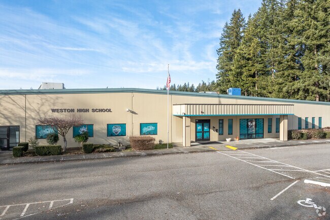 Weston High School earns a C grade from Niche, and also serves some Bryant residents.