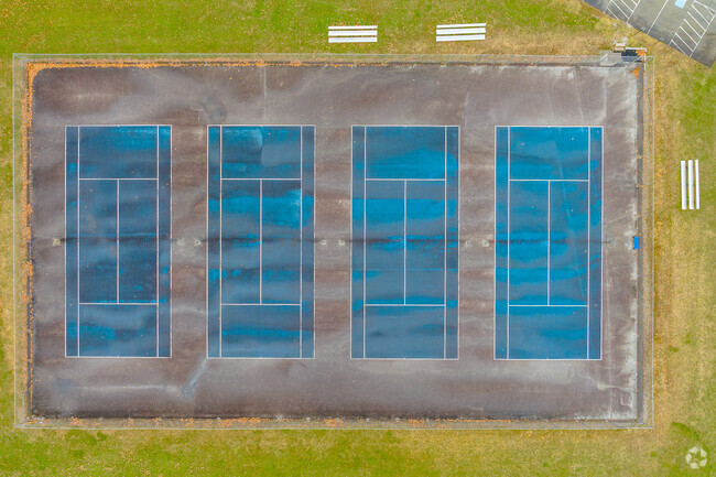 Burrell High School includes a four court tennis area for student athletes to utilize.