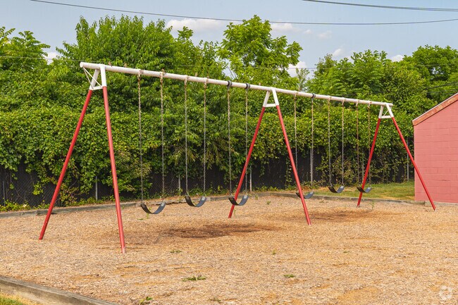 Students in New Castle can enjoy a well maintained recess area at Pleasantville Elementary.
