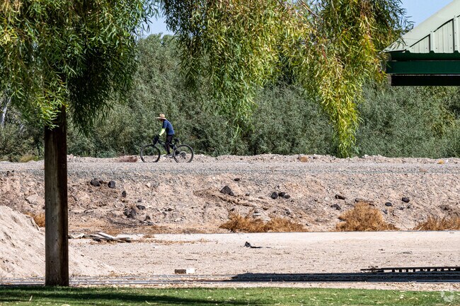 Visitors enjoy riding on the bike paths along the Colorado River and canals in Yuma.