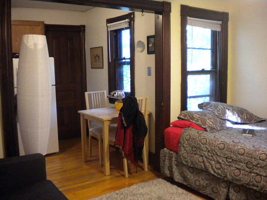 Living area and kitchen