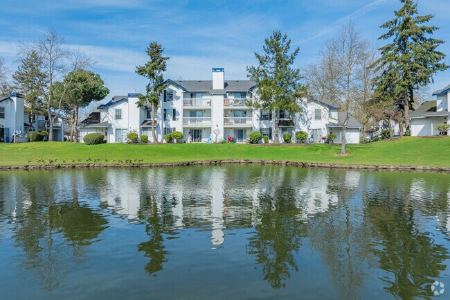 Most of the condominiums in The Lakes are built right up to the water.