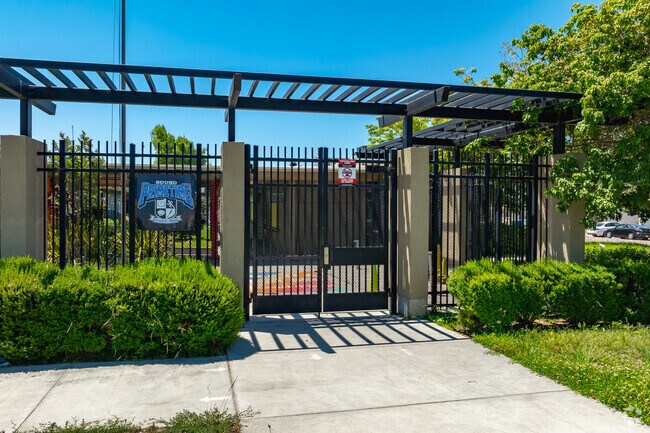 A look at the main gate entrance to Audubon K-8 in Jamacha Lomita.