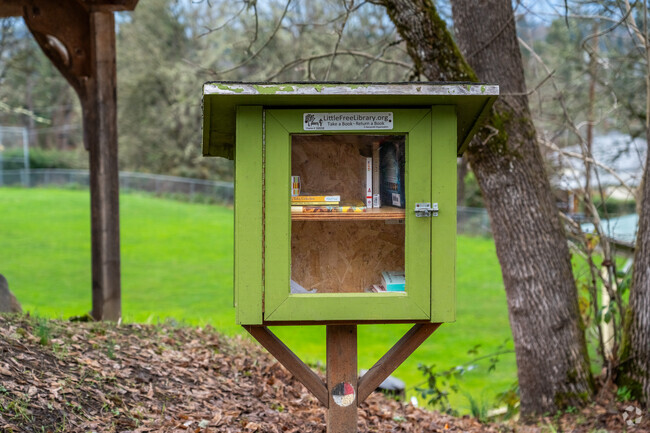 Eugene Waldorf School has a Little Free Library on site in Eugene, Oregon.