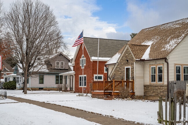 A variety of home styles line the streets of River Falls.