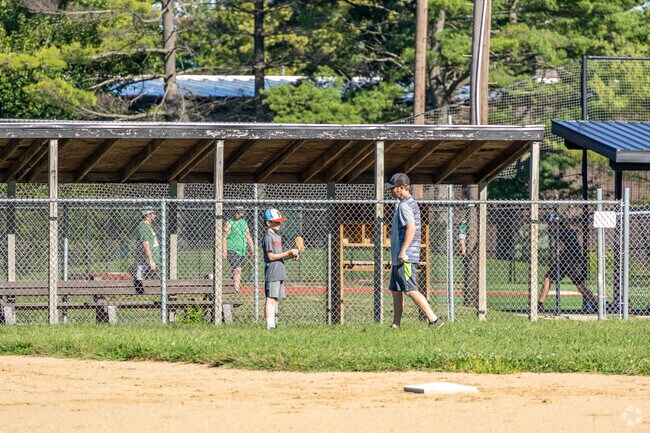 Schlitt Park offers ample space for baseball and softball practices.