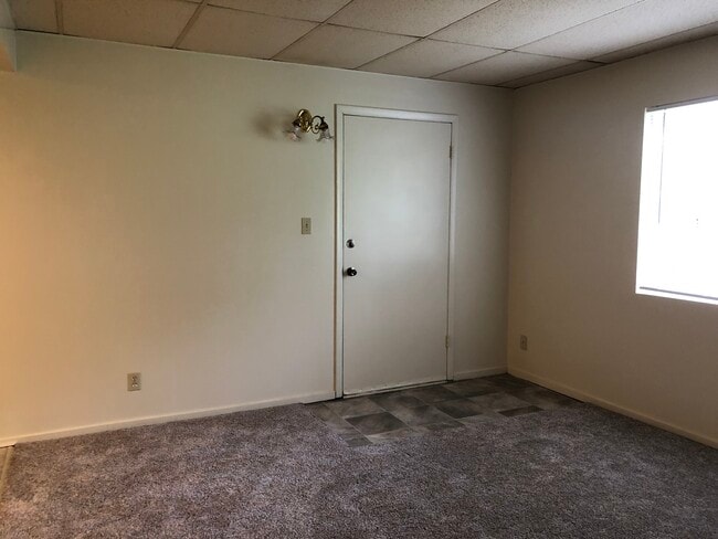 Front door into living room