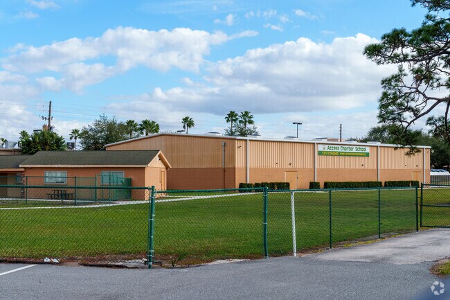 A fence enhances security for children at Access Charter School.