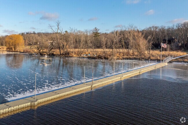 The Rock River in Janesville supports summer recreation, but freezes over in the winter.