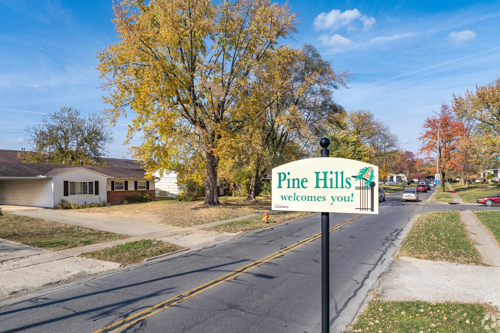 The Pine Hills neighborhood was formed at the intersection of I-70 and I-270.