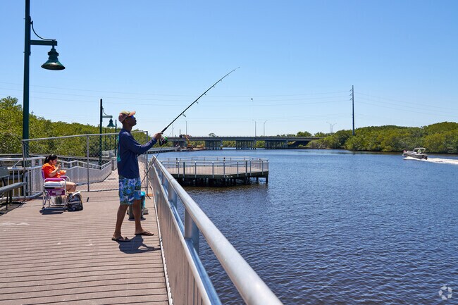 Take a walk or fish on the boardwalk right on the St Lucie Rive in Sandpiper Bay.