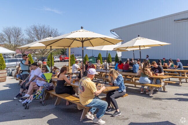 Warehouse District Beer Garden in College Park is a place to gather with friends and relax.