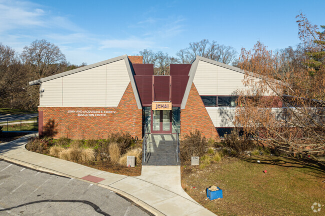 Modern architecture is not hard to find on Jack M Barrack Hebrew Academy's campus.