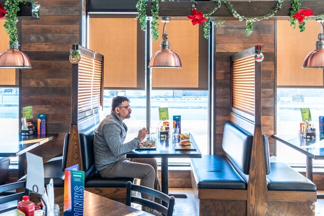 Enjoy a variety of food options in the Wheeling Town Center like MP Kitchen and Bar.