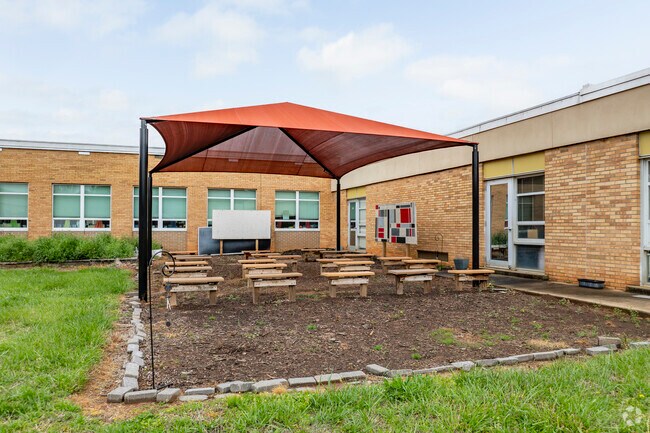 James Love Elementary School brings education outside with an outdoor classroom for students.