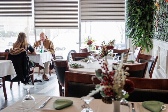 These local enjoy a quiet lunch at Kilim Mediterranean in River Edge, NJ.