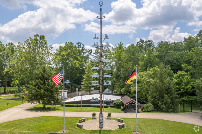 This maypole is a year round feature at the Germania Society in Pleasant Run.