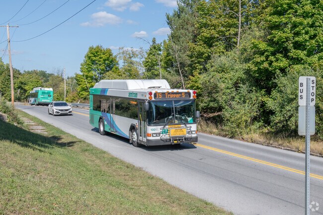 Amtran busses regularly traverse the N 4th Avenue corridor carrying commuters or shoppers.