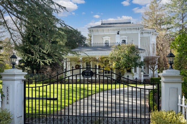 The Cedar Mansion is a beautiful example of a Victorian home in Sonoma.
