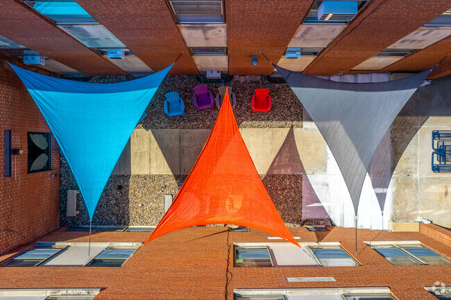 Holy Trinity Catholic School courtyard canopies