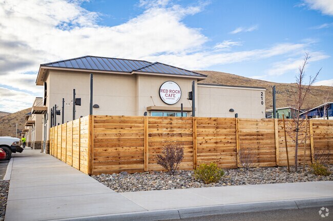 Check out the happy hour specials on the private patio at Red Rock Café in Stead.