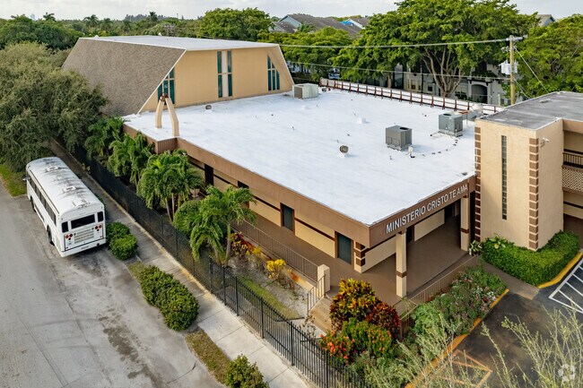 Bird's eye view of Upper Room Christian Faith Center and Academy in Lauderhill, FL.