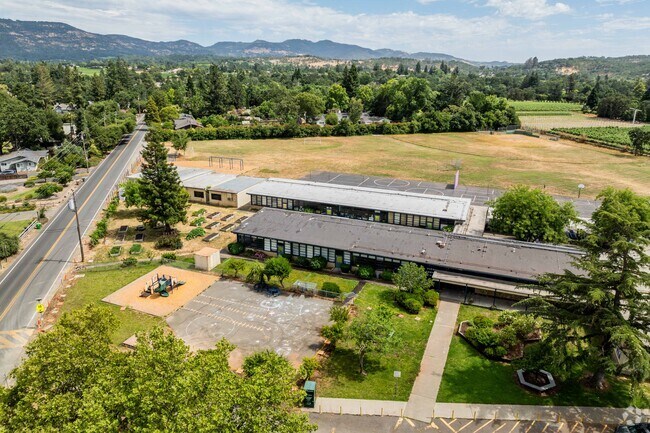 Vichy Elementary School has a large field for students to play in Napa.