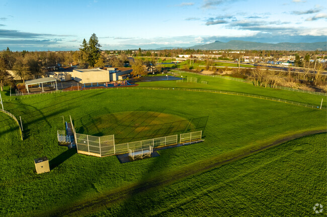 Clear Lake Elementary School has a baseball field for students to play on in Eugene.