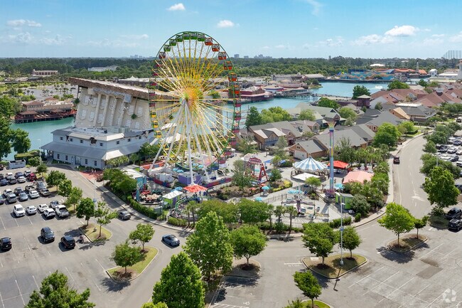 The amusement park at Broadway at the Beach offers various rides in Downtown Myrtle Beach.