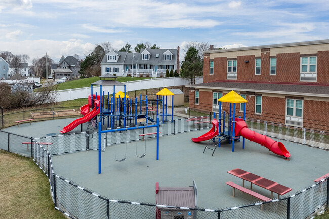 Students love to play on the playground at Lillian M. Jacobs Elementary School in Hull.