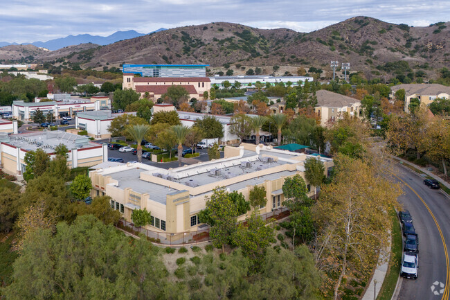 Sweeping views of the Montessori of Ladera Ranch and the commercial district here.